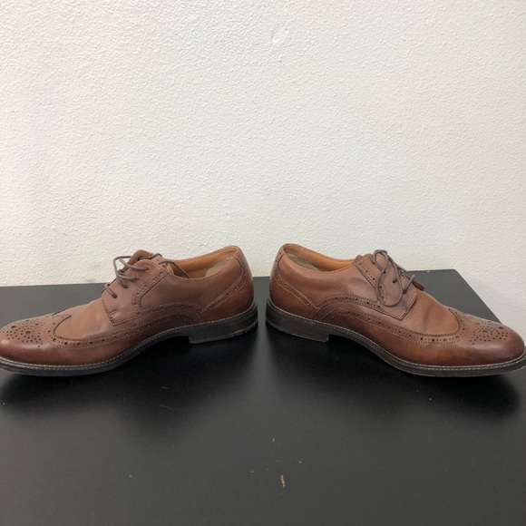 Clarks Men’s Brown Leather Oxford Dress Shoes - Picture 6 of 8